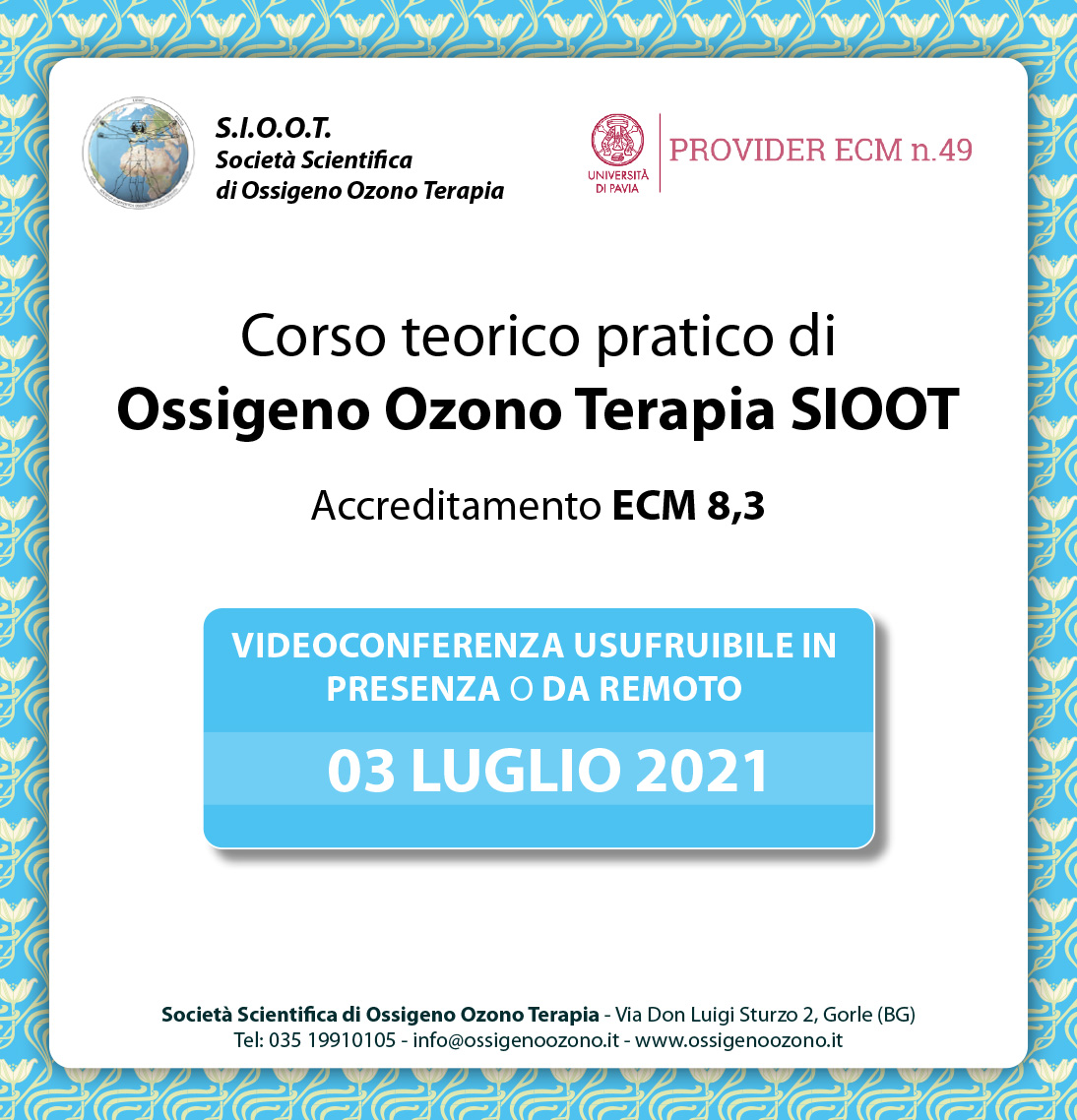 Course Image Corso teorico pratico di ossigeno ozono terapia