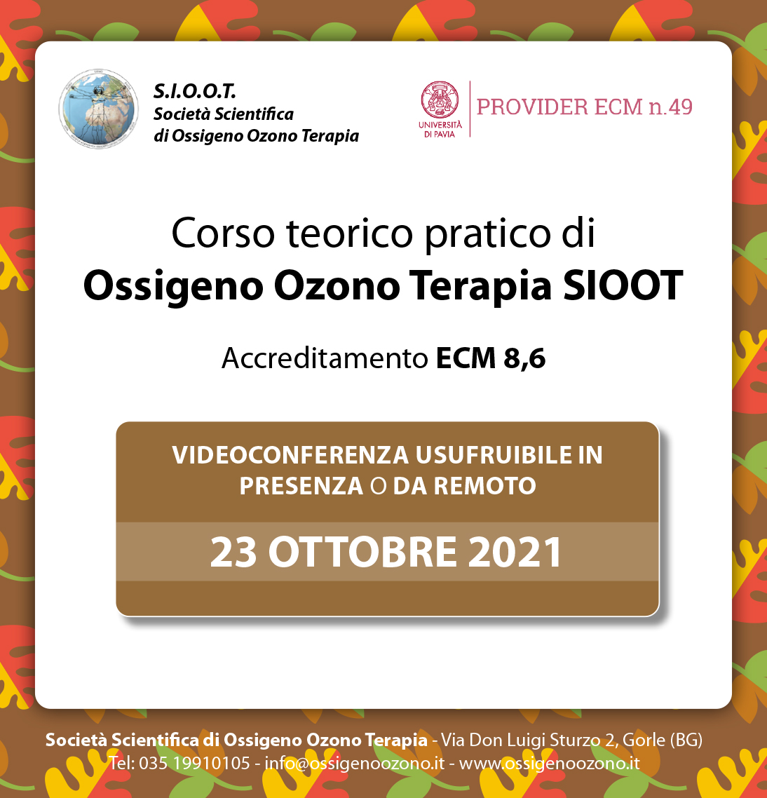Course Image Corso teorico pratico di ossigeno ozono terapia