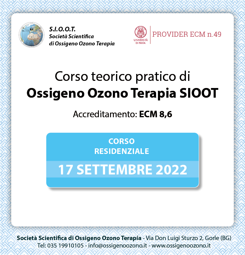 Course Image Corso teorico pratico di ossigeno ozono terapia