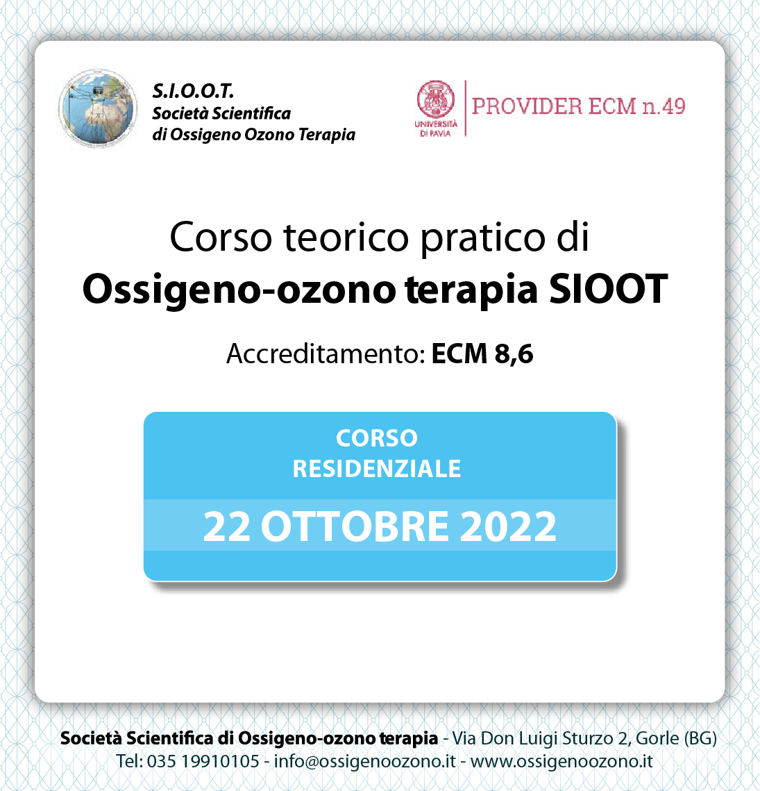 Course Image Corso teorico pratico di ossigeno ozono terapia