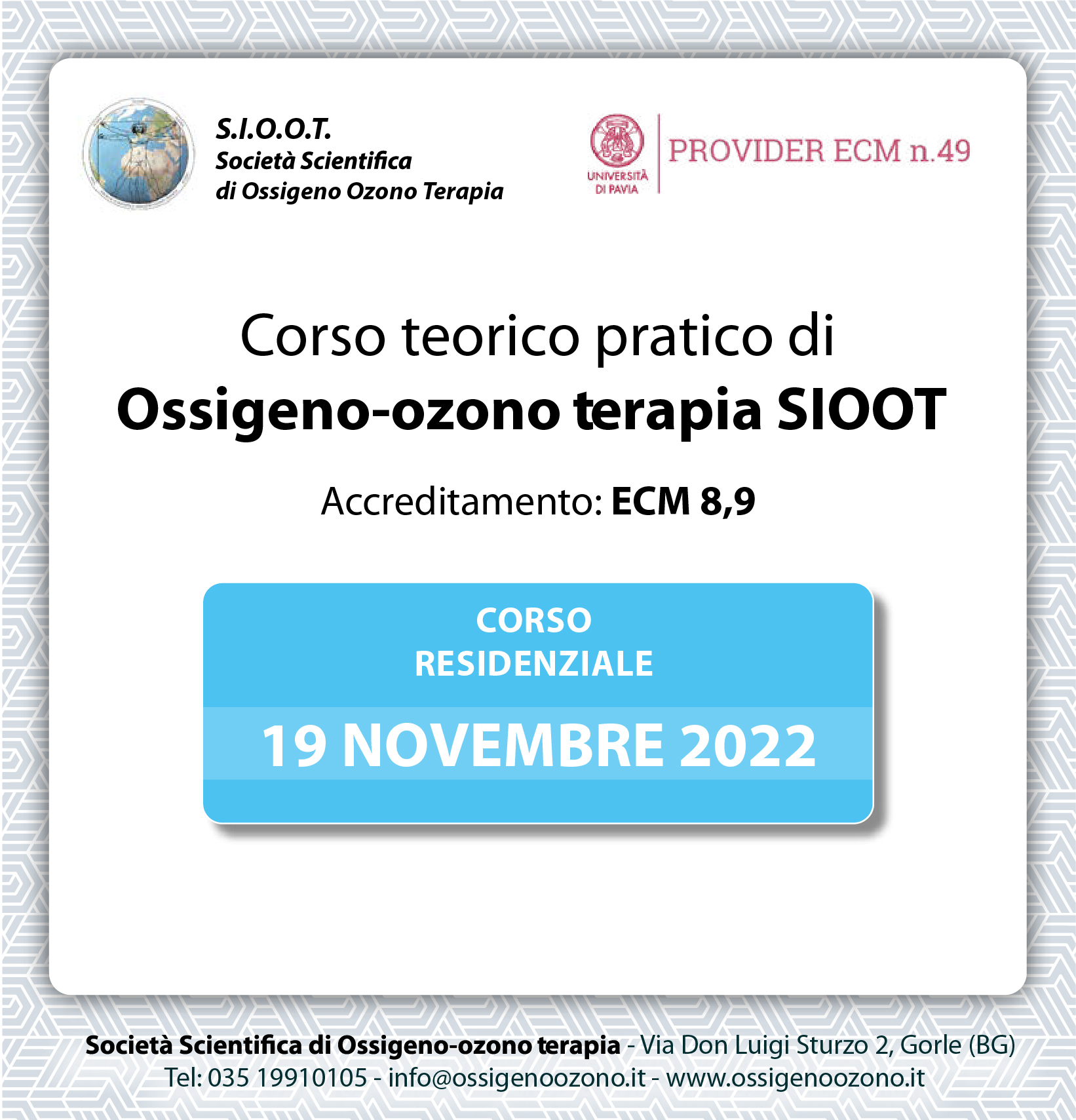 Course Image Corso teorico pratico di ossigeno ozono terapia