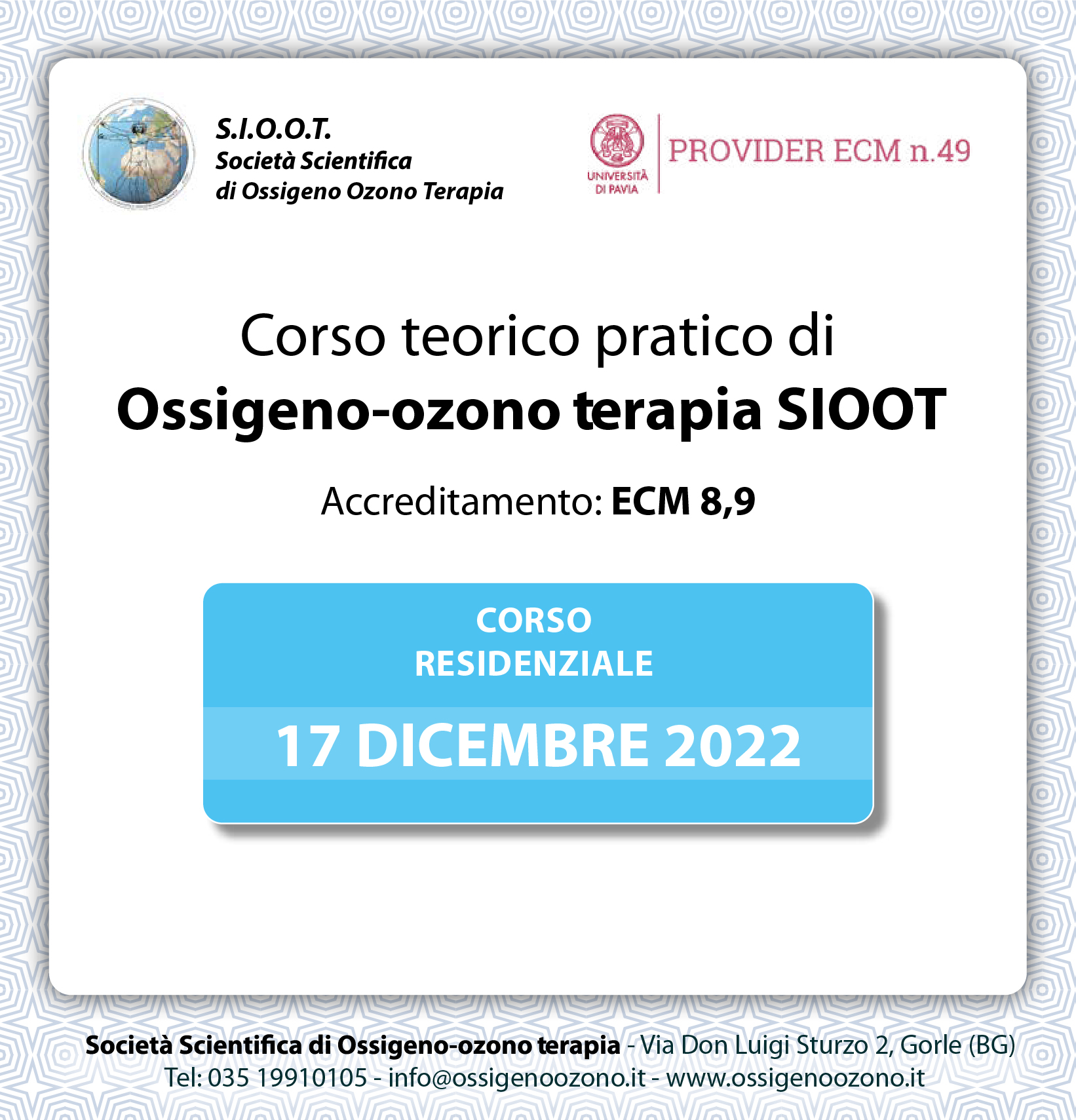 Course Image Corso teorico pratico di ossigeno ozono terapia 